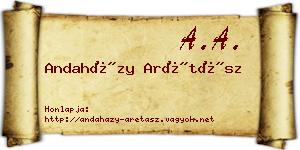 Andaházy Arétász névjegykártya